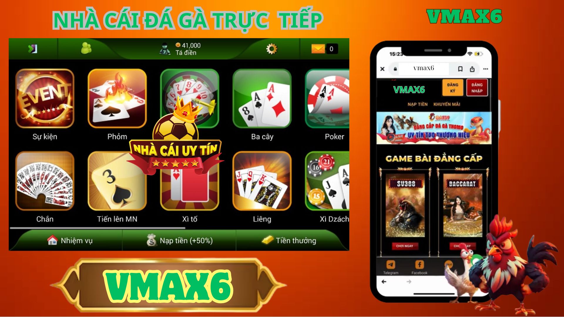 Sảnh Games Bài Nhà Cái Đá Gà Trực Tiếp Vmax6: Nơi Trải Nghiệm Game Đỉnh Cao